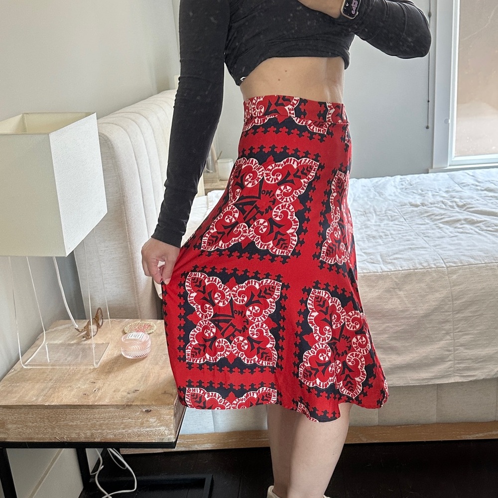 Valentino Inspired Bandana Print High Waisted Skirt